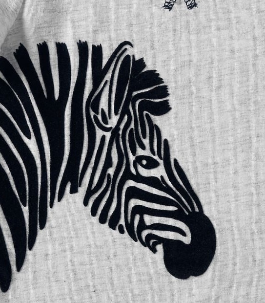 Baby Zebra Flock Print T-Shirt