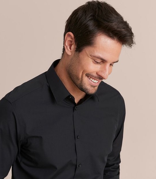 Preview Long Sleeve Business Shirt - Black | Target Australia