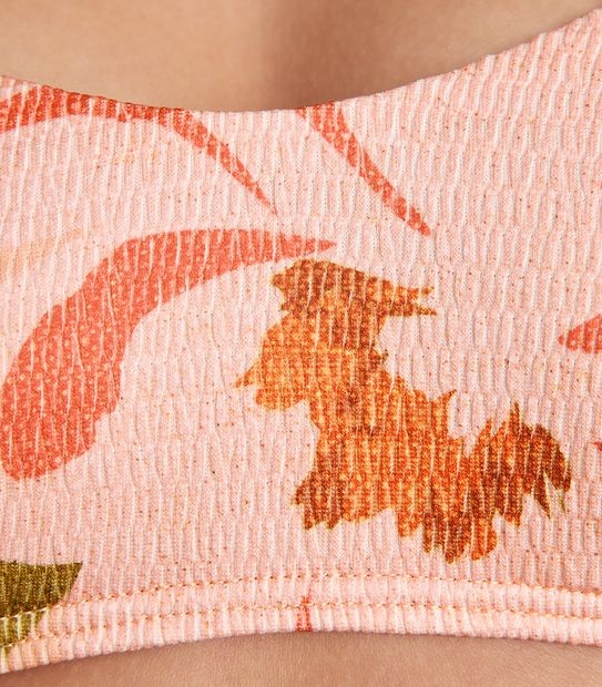 Lily Loves Textured Crop Bikini Swim Top