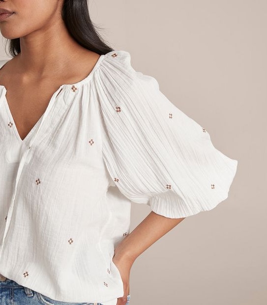 Embroidered Peasant Blouse
