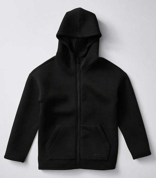 Neoprene Active Zip Thru Hoodie  - Black