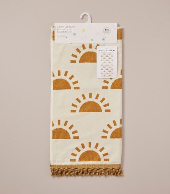Kids Tatum Sunshine Jacquard Beach Towel