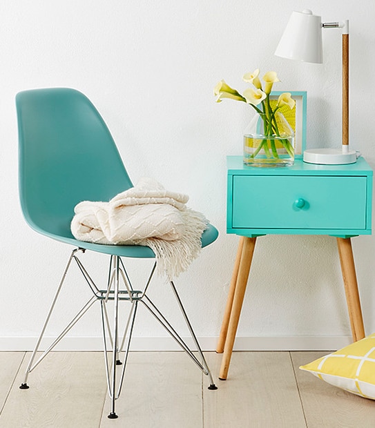 Replica Eames DSR Side Chair - Blue