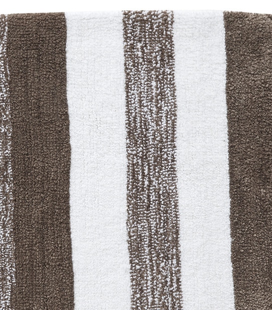 Grandeur Marle Stripe Bath Mat - Thistle + White
