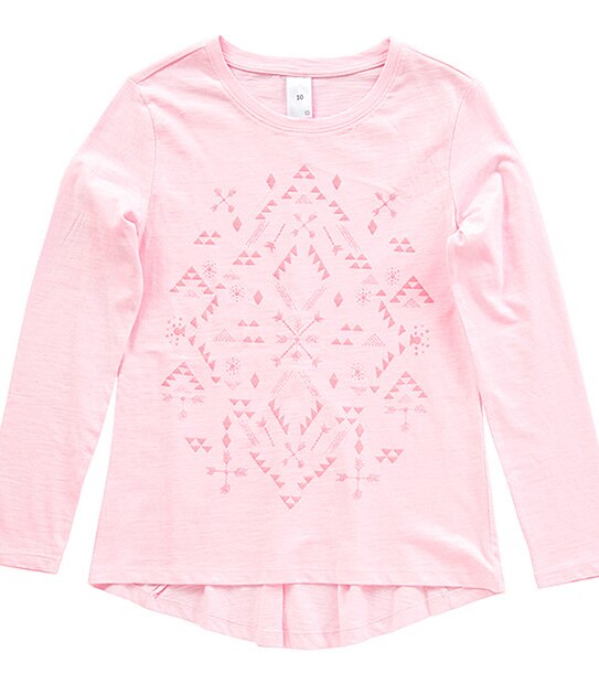 Long Sleeve Puff Print Top