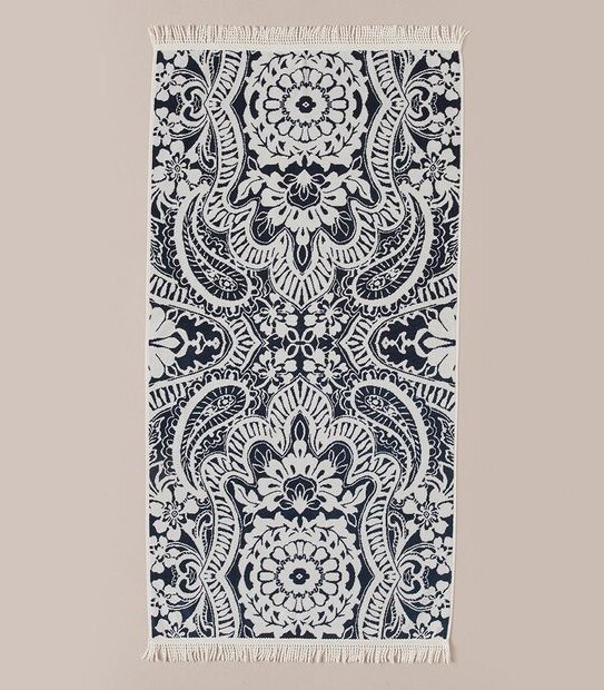 Costia Woodblock Jacquard Beach Towel