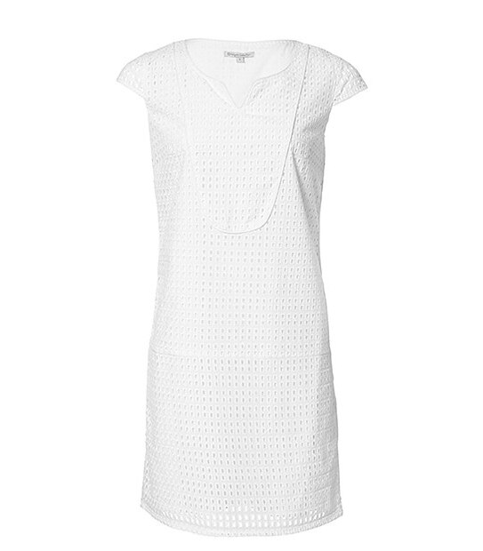 Broderie Shift Dress - White