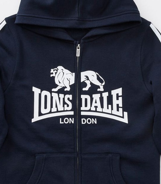 Lonsdale London Print Zip Through Hoodie