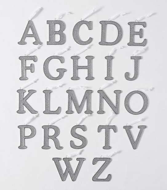 Metallic Alphabet Decoration - Assorted