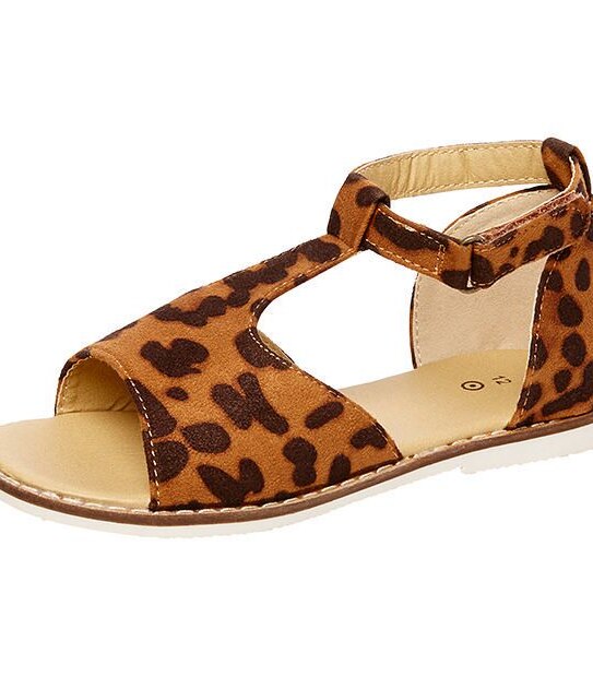 Rea Junior Leopard Print Sandals