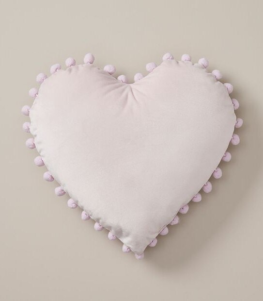 Heart Pom-Pom Cushion