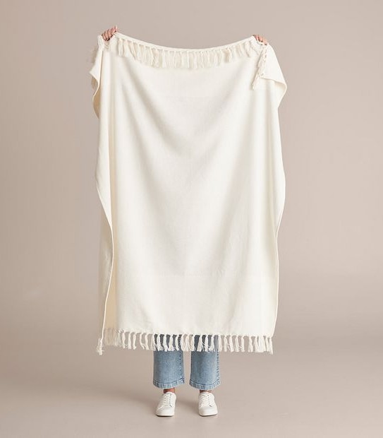 B ASTORIA THROW WHITE