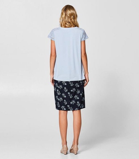 Preview Lace Sleeve Top - Skyway 2 of 3