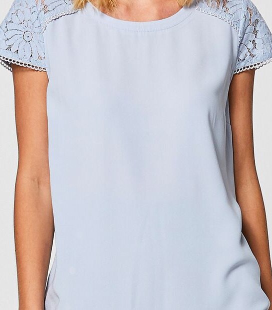 Preview Lace Sleeve Top - Skyway 3 of 3