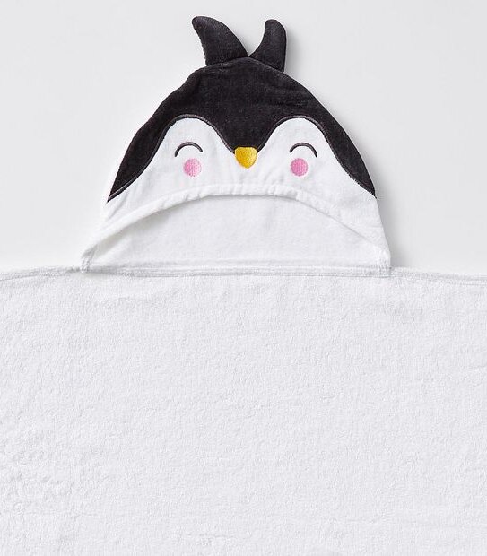 Baby Velour Hooded Towel - Penguin