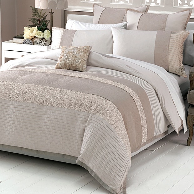 Antonia Quilt Cover Set - Beige