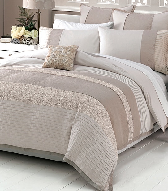 Antonia Quilt Cover Set - Beige
