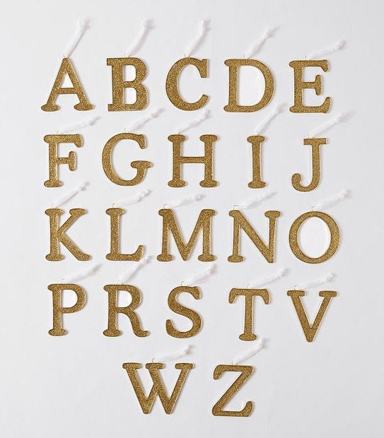 Metallic Alphabet Decoration - Assorted