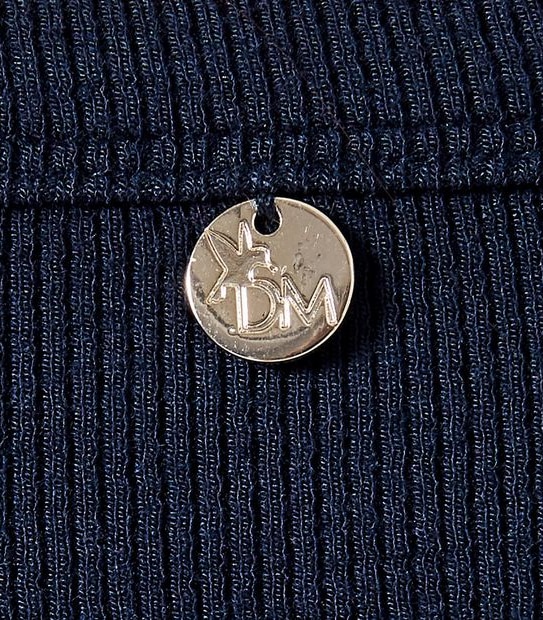 Dannii Minogue Petites Knit Rib T-Shirt - Navy Blue 3 of 4