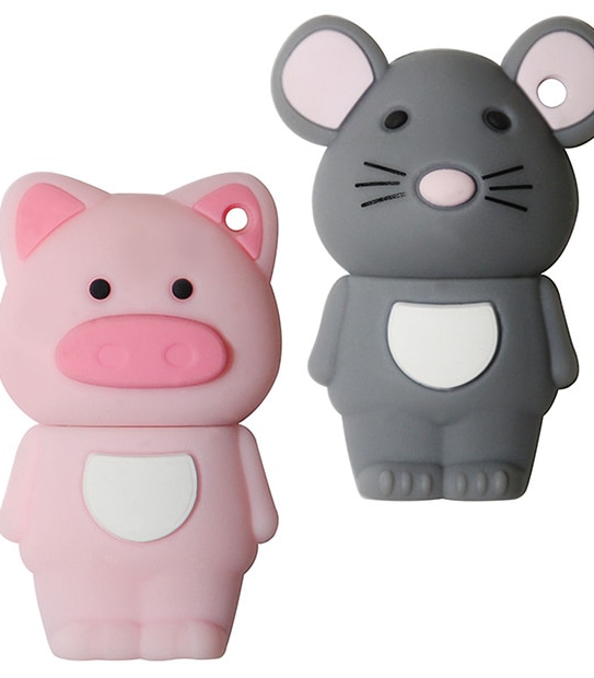 Novelty 2 Pack 8GB USB Bundle - Pig + Mouse