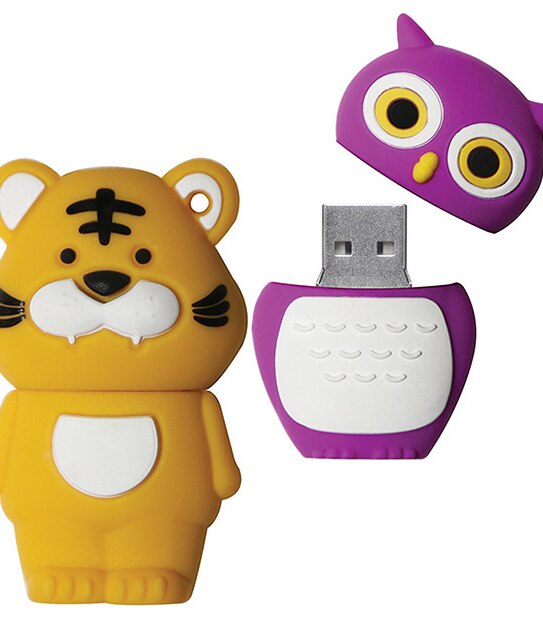 Novelty 2 Pack 8GB USB Bundle - Tiger + Owl