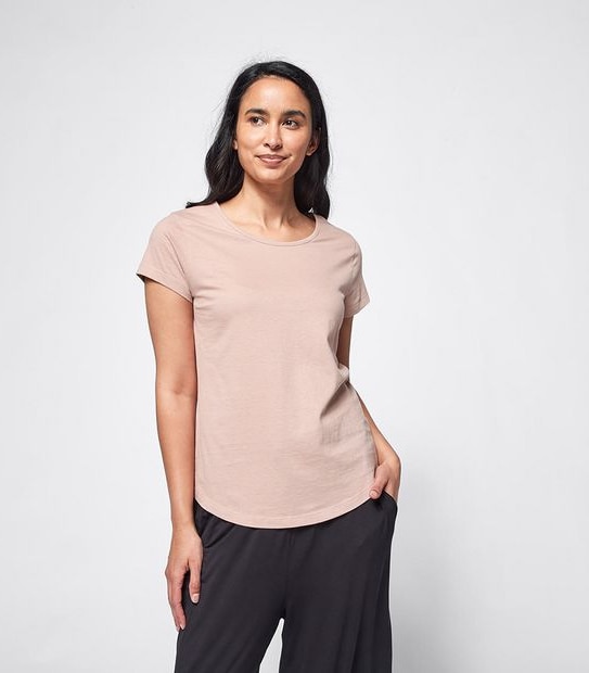 Cotton Basic Sleep T-Shirt - Rose Pink