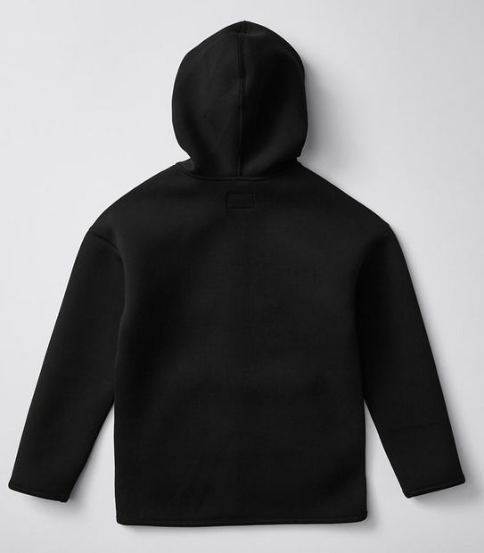 Neoprene Active Zip Thru Hoodie  - Black