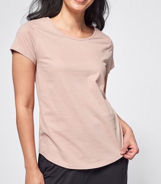 Cotton Basic Sleep T-Shirt - Rose Pink