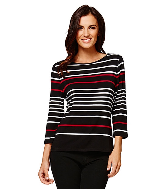 Black Stripe Top