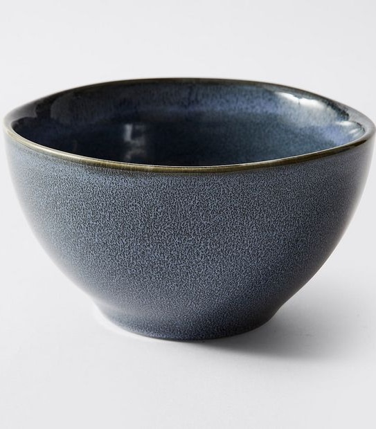 Blue Gloss Reactive Cereal Bowl