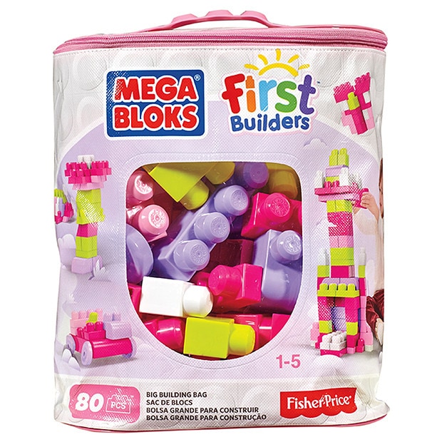 MEGA BLOKS First Builders Big Building Bag DCH62 - Pink MEGA BLOKS First Builders Big Building Bag DCH62 - Pink