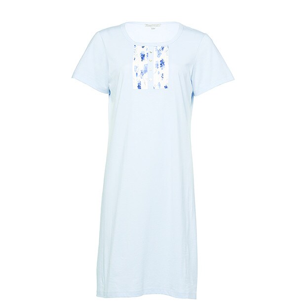 Traditional Floral Nightie - Blue Traditional Floral Nightie - Blue
