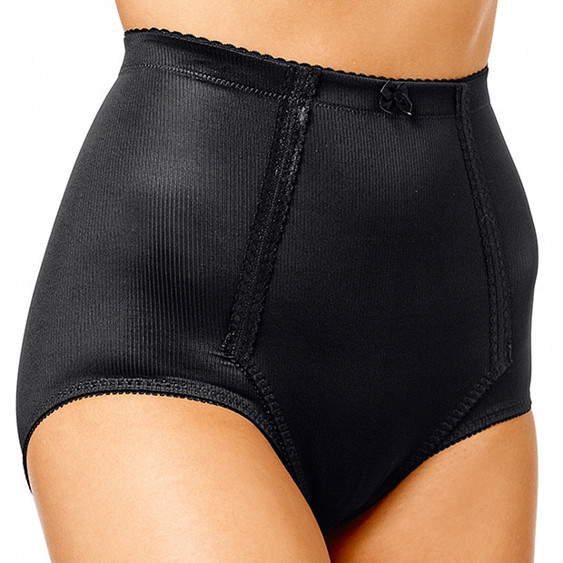 Firm Support Low Leg Briefs - Black