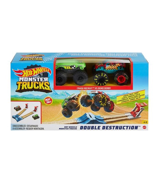 Hot Wheels Monster Trucks Double Destruction Play Set