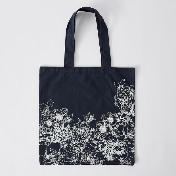 navy shopper tote bag