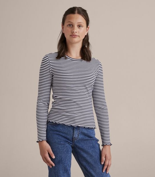 Rib Long Sleeve Top