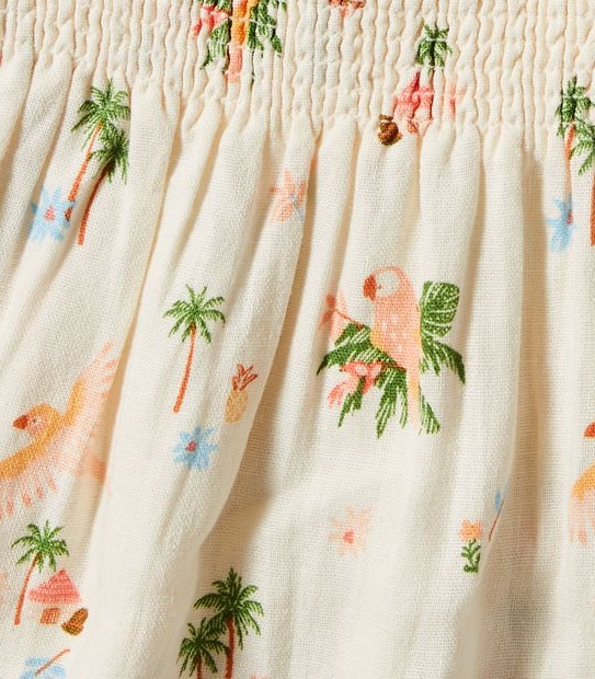 Linen Blend Shirred Singlet