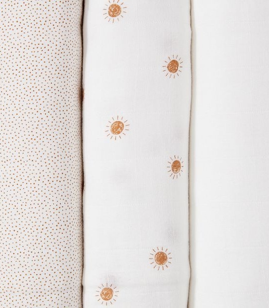 bub. 3 Pack Organic Cotton Muslin Wraps