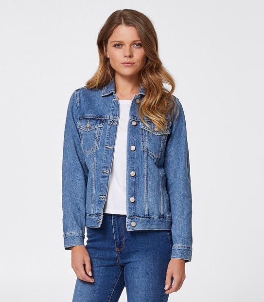 Lily Loves Denim Jacket - Mid Wash Blue