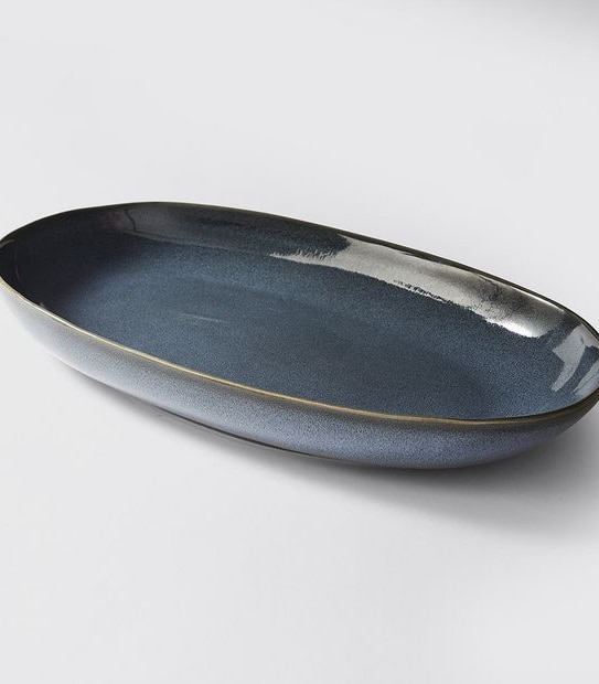 Blue Gloss Reactive Serving Platter