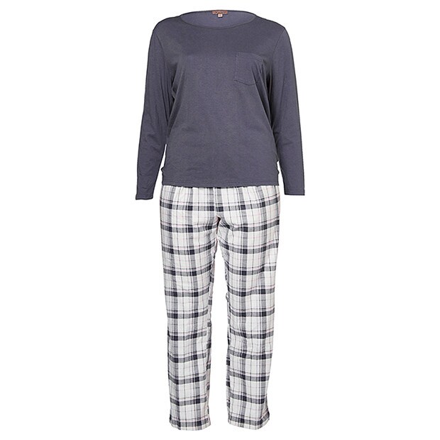 Belle Curve Jersey Flannelette Pyjama Set Belle Curve Jersey Flannelette Pyjama Set
