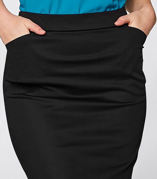 Sateen Pencil Skirt