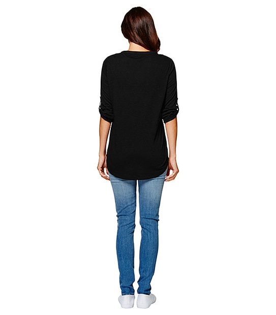 Henley Top - Black 2 of 5