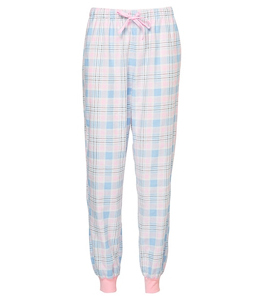Flannelette Pyjama Pants - Pink Check