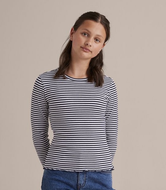 Rib Long Sleeve Top
