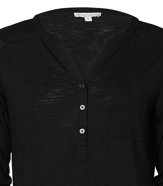 Henley Top - Black 5 of 5