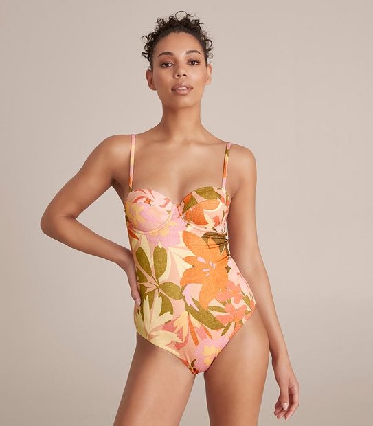 Lily Loves Textured Shell One Piece Swim Bathers