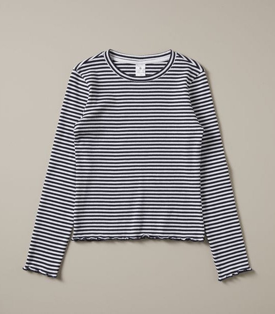 Rib Long Sleeve Top