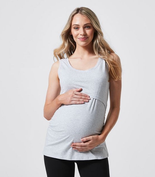 Maternity Organic Cotton Nursing Tank 