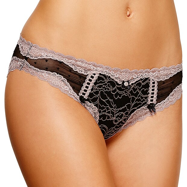 Collette Dinnigan Wild Hearts Smokey Lilac Bikini Briefs Collette Dinnigan Wild Hearts Smokey Lilac Bikini Briefs